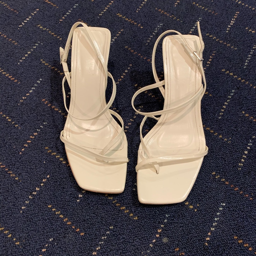 ZARA white strappy sandals